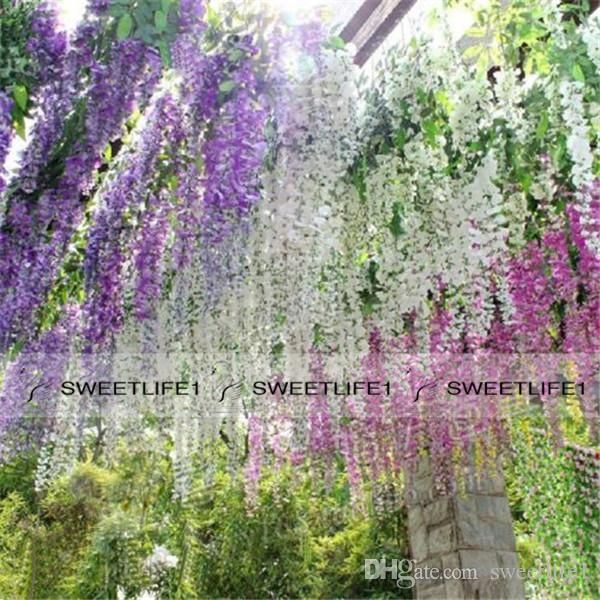 Romantic Artificial Flowers Simulation Wisteria Vine Wedding ...