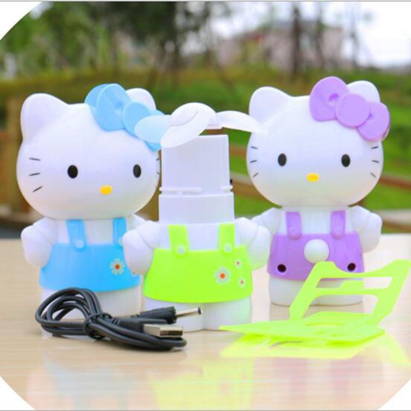 2017 2016 Hello Kitty Fans Cute Mini Portable Fan Usb Fan For Children Portable Usb Rechargeable