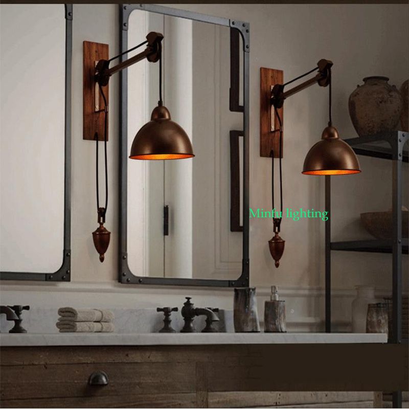 2017 Bathroom Wall Lamps Vintage Industrial Lighting Coffee Shop Retro Wall Light Sconces Bar ...