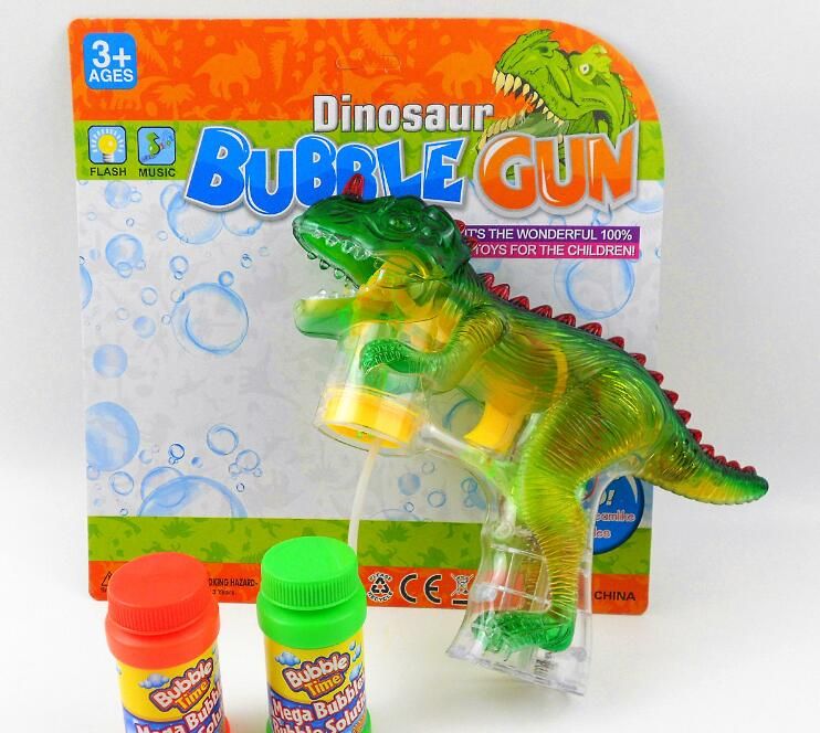 Dinosaur Bubble Shooter Gun Bubble Machine Dinosaur Toys Gun Led Lights