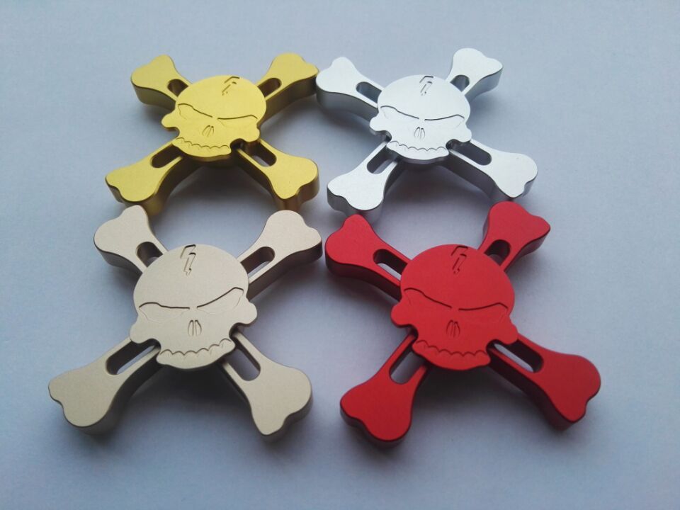 Fidget Spinners Skeleton Hand Spinner Skull Design Aluminium Metal