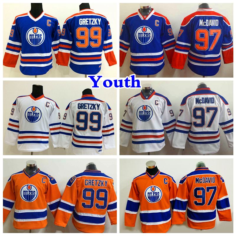 2017 Youth Edmonton Oilers 97 Connor Mcdavid Hockey Jerseys Kids