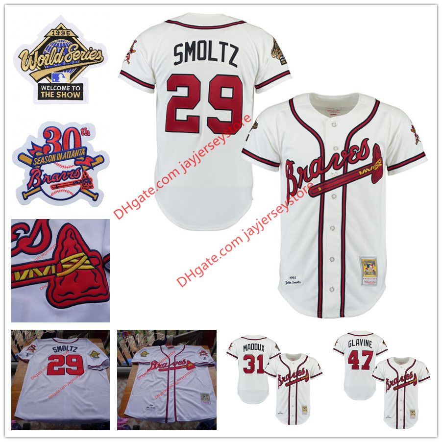 2017 1995 World Series Atlanta Braves Jersey 30th Patch David Justice