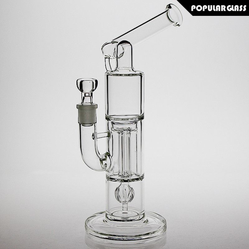 26CM Tall Glass Bong Mini Peyote Pillar Oil Rigs 4 Pillars Glass