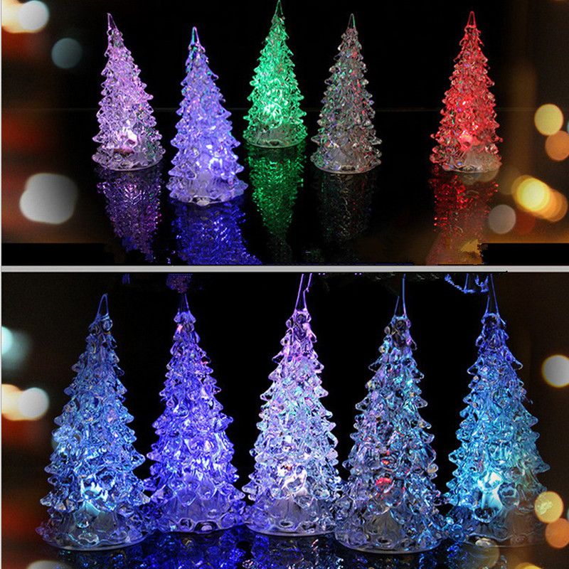 Wholesale Christmas Decorations Mini Acrylic Christmas Tree Led Lantern