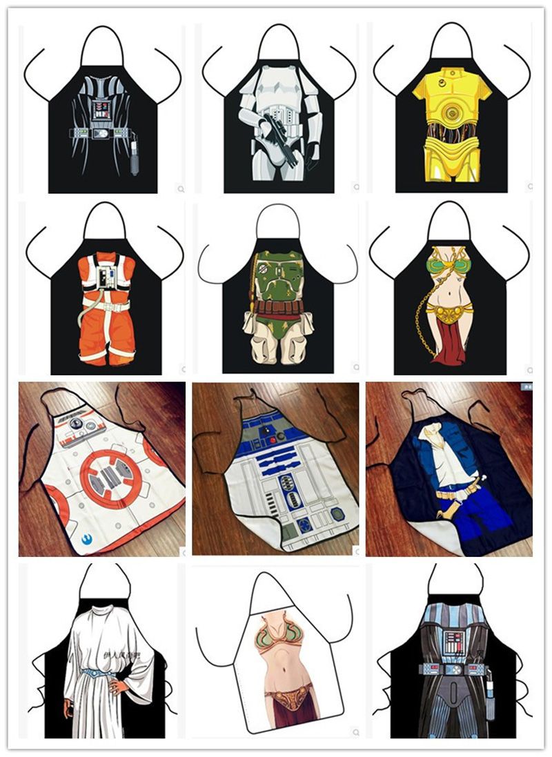 12 Style Star War Kitchen Aprons Anime Cartoon Character Funny Cooking