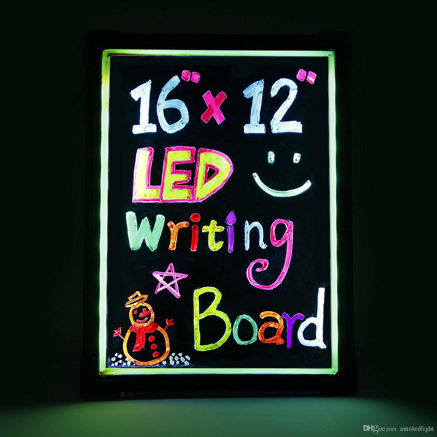 LED Writing Message Board Illuminated Erasable Neon Effect Restaurant