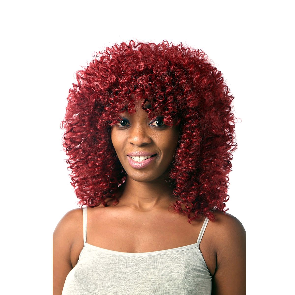Mixed Hair Wigs Professional Heat Resistant Fiber Cosplay Hair RED Wigs