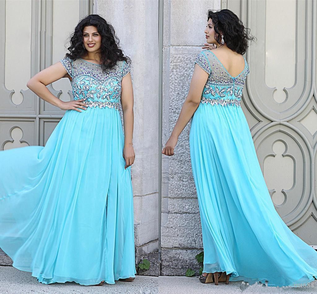 light blue plus size gown
