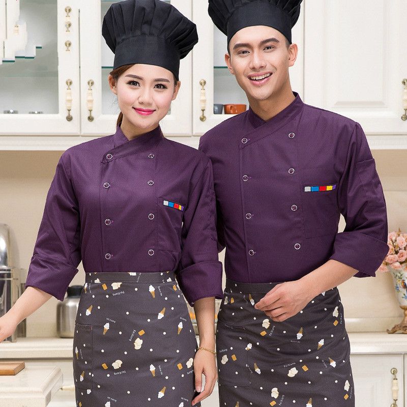 2017 Q0228 New Style Food Service Multicolor Chef Jacket Restaurant