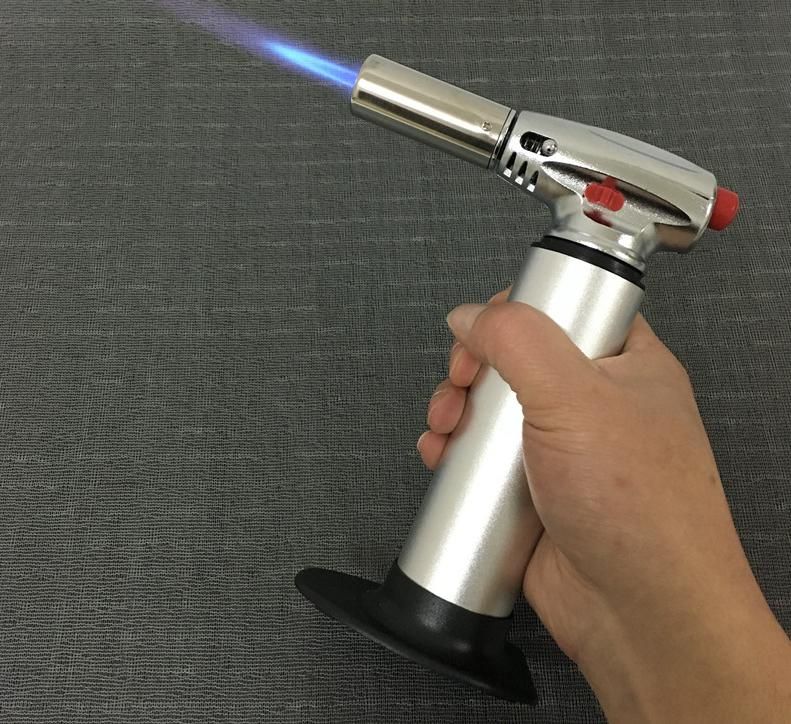 2017 1300'C Metal Refillable Dab Butane Torch Lighter Windproof Jet