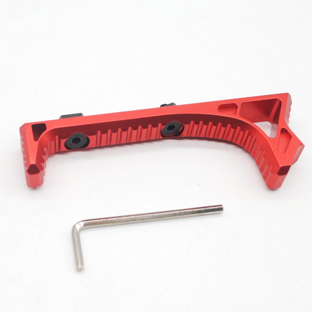 2018 New Red Tactical Angled Forward Grip Hand Stop Aluminum Foregrip