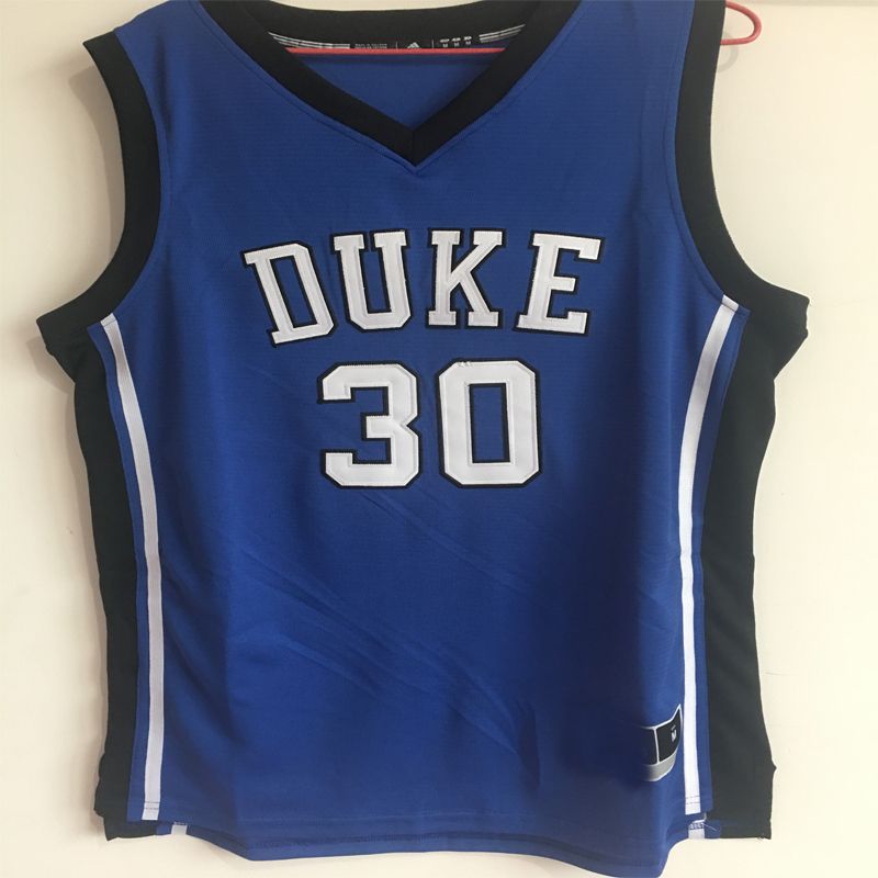 2017 Stephen Curry 30 Duke Blue Devils Basketball Jersey Throwback