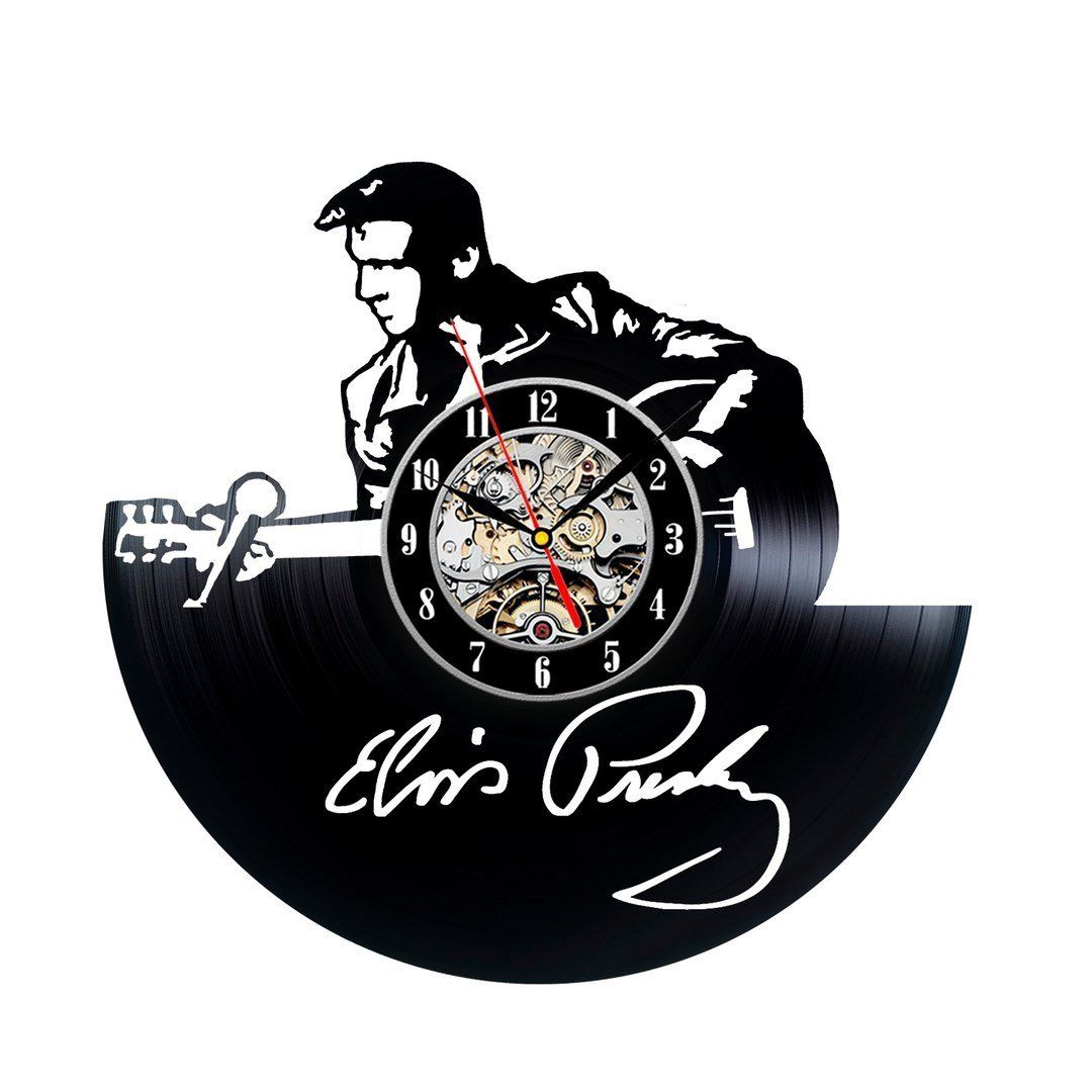 Elvis Presley Vintage Handmade Vinyl Clock Gift Vintage Wall Clocks