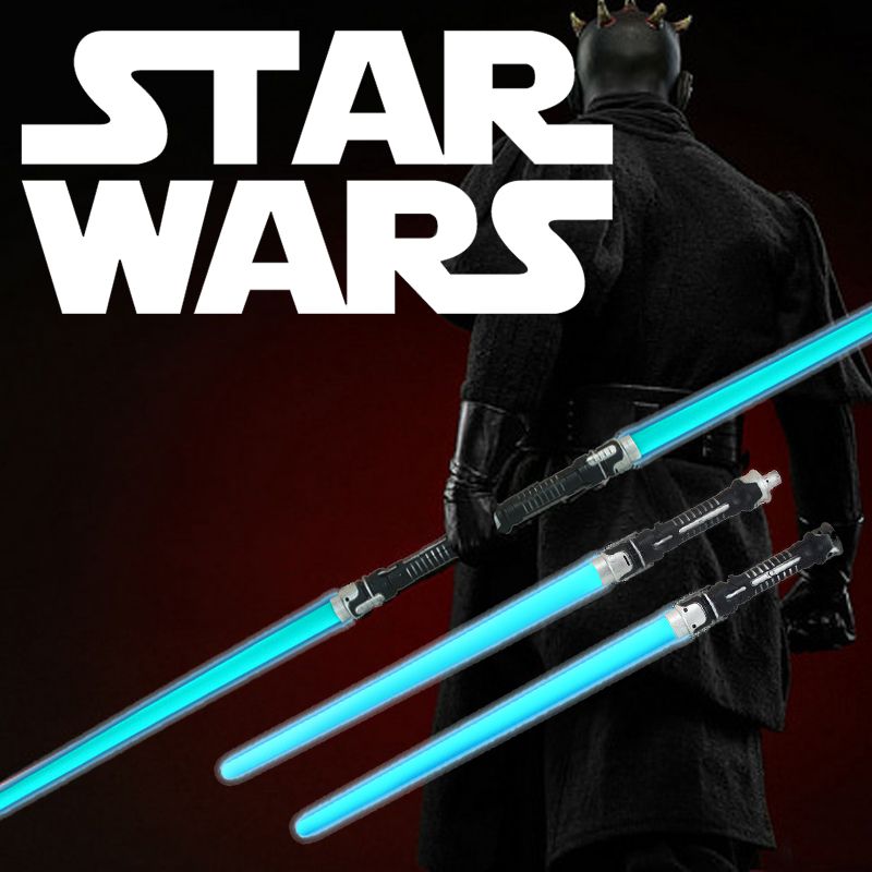 2017 Star Wars Toys Darth Maul Double Bladed Blue Lightsaber Flash