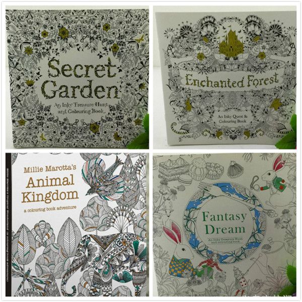 DHL Secret Garden Coloring Book Painting Drawing 24 Pages Animal Kingdom Relieve Stress For Children Adult Christmas Gifts JC105 Books