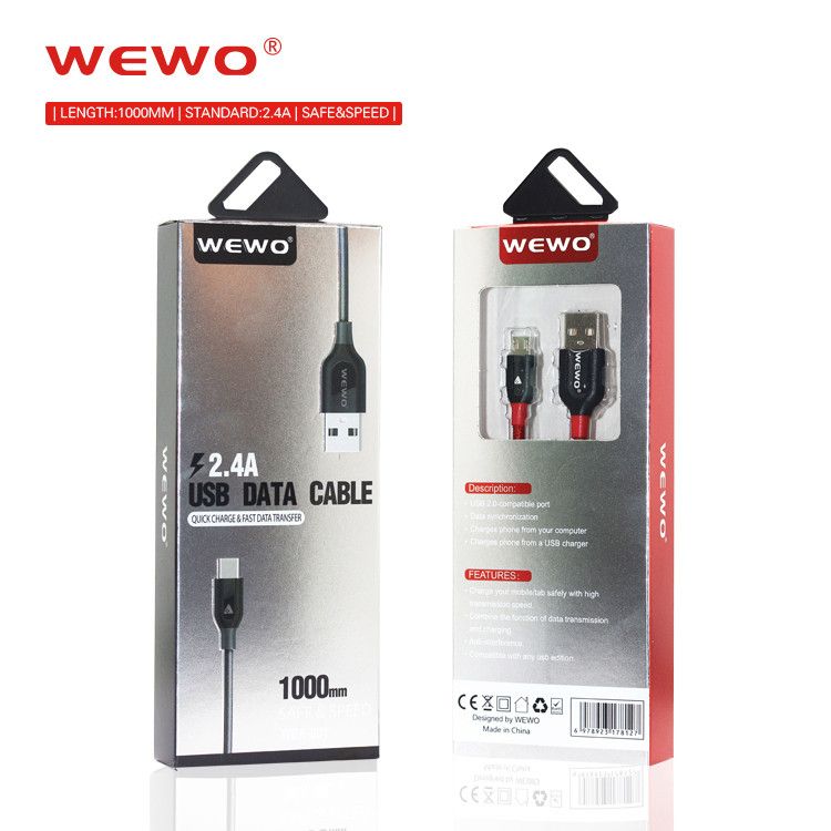 Best Safe Charging Cell Phone Cable 2.4a Output Weave Unbroken Cell Chargers Cables Ce