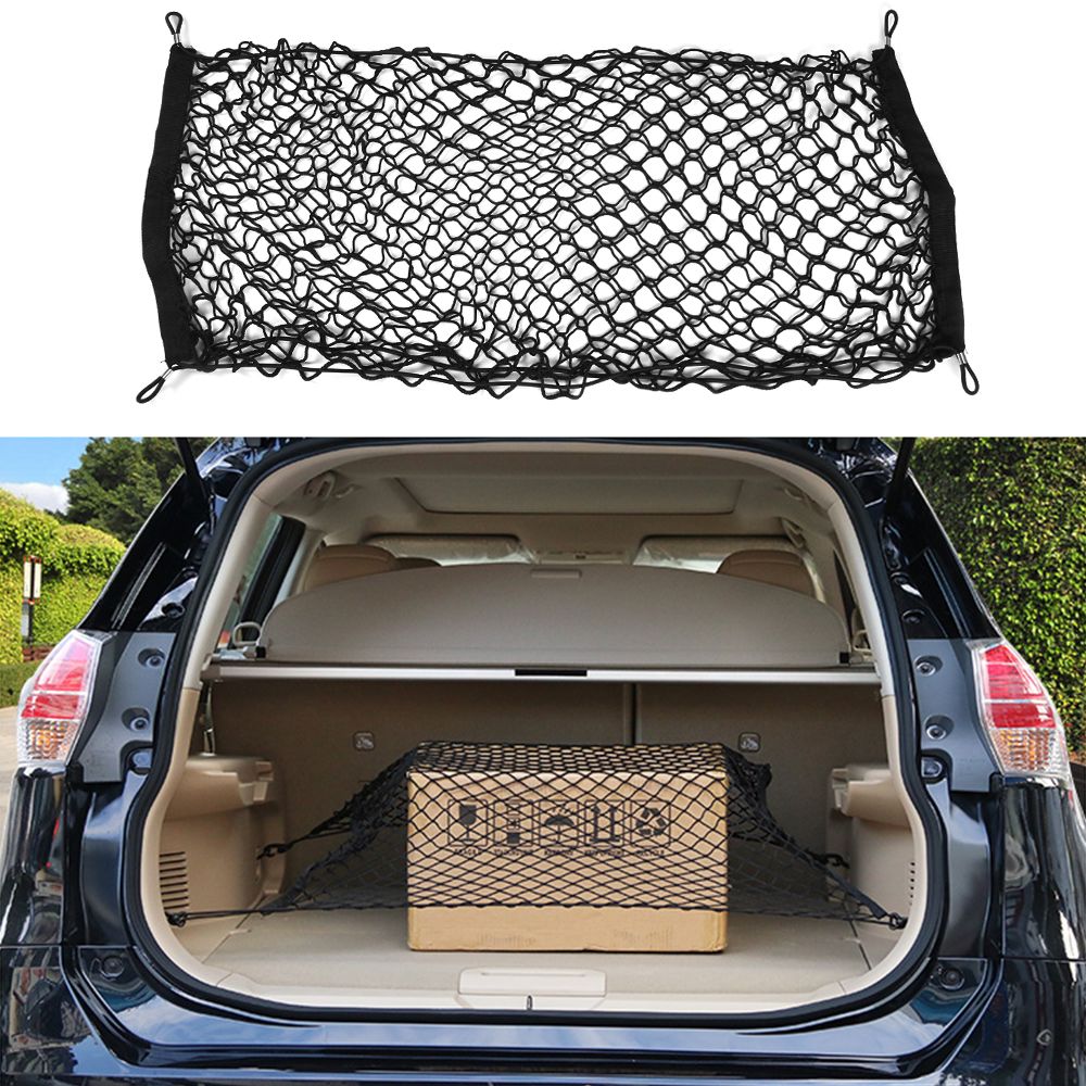 90x40cm Trunk Car Rear Cargo Organizer Storage Elastic Carrier Mesh 90x40cm Trunk Car Rear Cargo Organizer Storage Elastic Carrier Mesh Net Nylon Interior Bags Stowing Tidying Front Seat