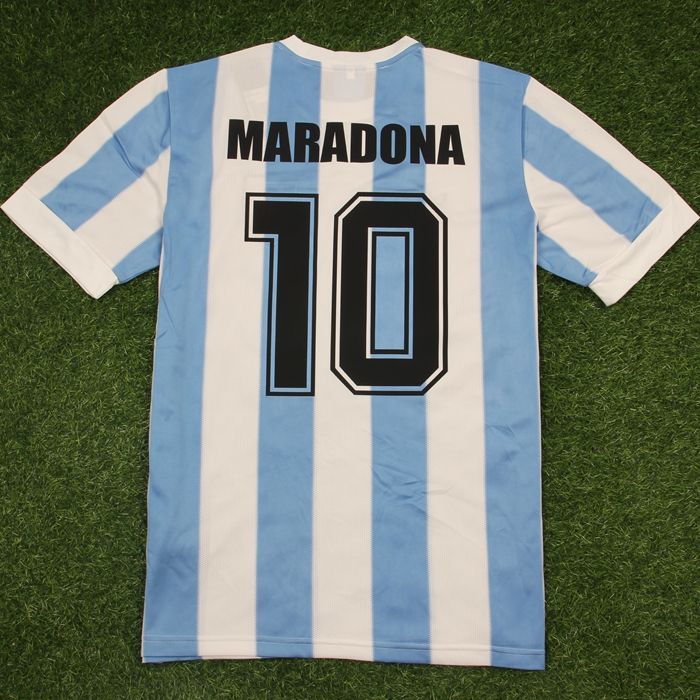 argentina 1986 retro home soccer jersey