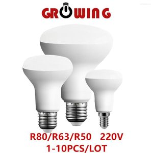 Lámpara de baño LED directa de fábrica, 1-10 Uds., hongo R50 R63 R80 220V 6W 10W 12W, luz blanca cálida no estroboscópica en línea con ERP2.0