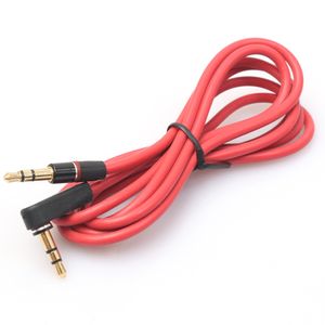 1.2m 3.5mm mâle à mâle L Plug Câble Audio Stéréo AUX pour Studio Solo casque téléphone portable