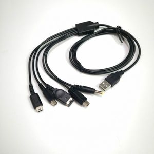 1.2M 5 in 1 Game Charging Cable for NDS Lite /Wii U / GBA SP/ New 3DS XL LL /PSP Charger Cords