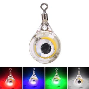 1 pièces Mini leurre de pêche lumière LED goutte profonde sous-marine forme d'oeil calmar appât de pêche lumineux pour attirer les poissons