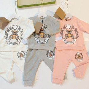 1-3 ans bébé sweats à capuche ensembles vêtements pour enfants sweat-shirts petit enfant vêtements ensemble designer garçons filles chaud bleu rose gris tenues survêtement 60jo #