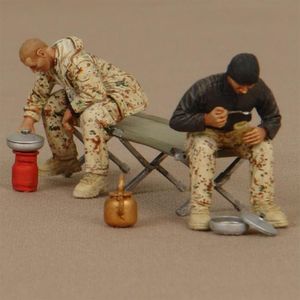 1 35 Figura modelo de resina Soldado GK Soldados de la Bundeswehr en el campamento Tema militar de la Segunda Guerra Mundial Kit sin ensamblar y sin pintar 20120225271978