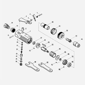 Livraison gratuite 1/4 pouces Outils pneumatiques Kit de meuleuse d'air Mini rectifieuse pneumatique avec meulage Machine de ponçage de pierre polonaise Bjouk