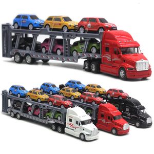1 48 35 cm de camión grande americano de aleación con 6 piezas mini metal de metal modelo Modelo 64 Toys de escala Vehículos para niños 231221