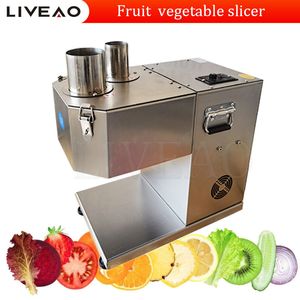 Machine commerciale de découpe de Chips de pommes de terre et d'oignon, trancheuse électrique de radis, concombre, légumes et fruits, 1.5-6Mm