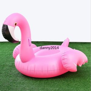 1.5M Géant Gonflable Flamingo énorme Cygne nageant animal flottant Jouet Flotteur Cygne Mignon Ride-On Piscine Anneau De Bain Pour Les Vacances D'été Fun Party