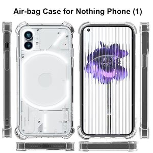 1.5mm Crystal Soft TPU Cases Coins renforcés Absorption des chocs Coussin d'air Protection antichoc Clear Cover For Nothing Phone 1 Case