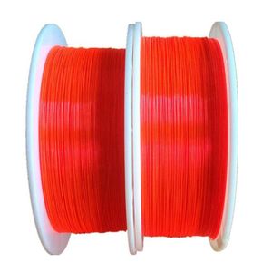 Cable de fibra óptica fluorescente de 1,5mm, fibra óptica de iluminación PMMA de neón rojo, naranja y verde para decoraciones de luz de mira de pistola x 5M