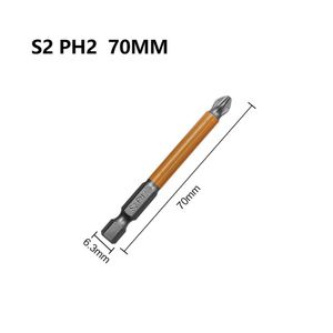 1/5pcs Ajuste de broca de destornillador magnético anti-Slip Ph2 25-150 mm 1/4 