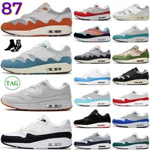 1 87 chaussures de course hommes femmes Patta Waves 1s 87s Blanc Noir Gum Monarch Noise Aqua Treeline Sean Wotherspoon Anniversary hommes femmes baskets baskets de sports de plein air