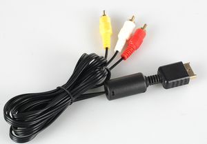 Câble de conversion AV audio vidéo 1,8 m 6 pieds vers RCA pour console de jeu Sony PlayStation PS2 PS3