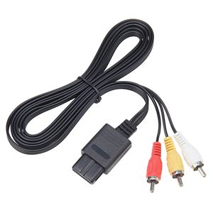 Câble AV Composite Audio vidéo de 1.8m, 3 fils RCA pour Console Nintendo 64 N64 GameCube NGC SNES