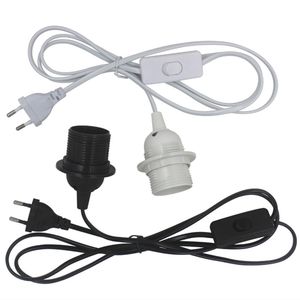 Cable de alimentación de 1,8 m, soporte de Base de lámpara E27, colgante europeo, accesorio de luz LED, adaptador de cables de enchufe de bombilla con interruptor de 220V