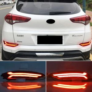 1 paire Car LED Reflector Light pour Hyundai Tucson 2015 2016 2017 2018 2019 2020 LEMPRE DU FOG arri￨re Dynamic Turn Signal Light