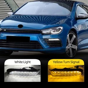 1 paire pour Volkswagen VW Scirocco R Line 2015 2016 Car LED Bumper avant de pare-chocs Drl Daytime Running Light Turn Signal Fog Lampe