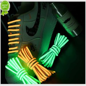 1 paire de lacets lumineux baskets plates lacets de chaussures en toile brillent dans le noir nuit couleur lacet Fluorescent 100/120/140 cm