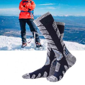 1 par de calcetines de esquí suaves transpirables de secado rápido absorción de humedad calcetines de snowboard gruesos ligeros calcetines de esquí transpirables Y1222