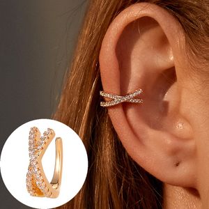 1 PC Punk Metal Zircon Ear Cuff Ear Clip for Women No Pierced C Shape Geometric Small Earcuff Ear Wrap Earcuff Clips Jewelry Wholesale YME028