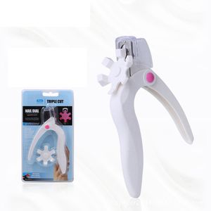 1 UNID Plástico de acero inoxidable Nail Art Nail Edge Clipper Cutter Gel acrílico Puntas falsas Herramienta de manicura RRA2349