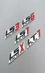 1 pièces 3D métal LT1 LS1 LS3 LS6 LT9 LSX 57L 68L 74L V8 badge emblème latéral décoration de déplacement arrière autocollants de voiture style de voiture 2127964