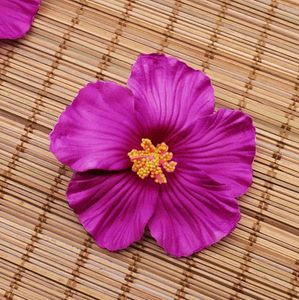 1 pièce Fuchsia Hibiscus Fleurs Hawaii Party Summer Party DIY DÉCORATIONS ARTIFICIAL FLORIES HULA FILLES FORCOR