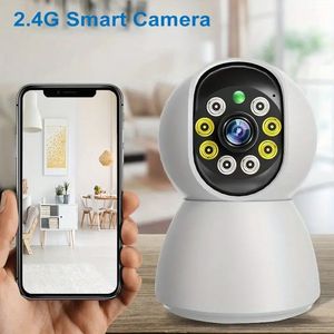 1 ensemble, caméra de nounou WiFi 1080p pour la sécurité à domicile avec application mobile, vision nocturne, détection de mouvement et voix bidirectionnelle - Idéal pour la surveillance des bébés, des personnes âgées, des chiens et des animaux domestiques