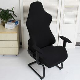 1 Set Gaming Chair Cover Spandex Office Chair Cover Housses de siège de fauteuil élastiques pour chaises d'ordinateur Housses housse de chaise Y200103